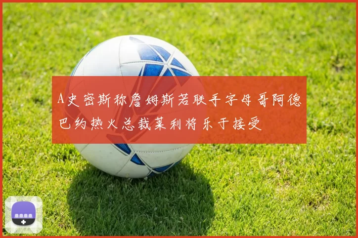 A史密斯称詹姆斯若联手字母哥阿德巴约热火总裁莱利将乐于接受